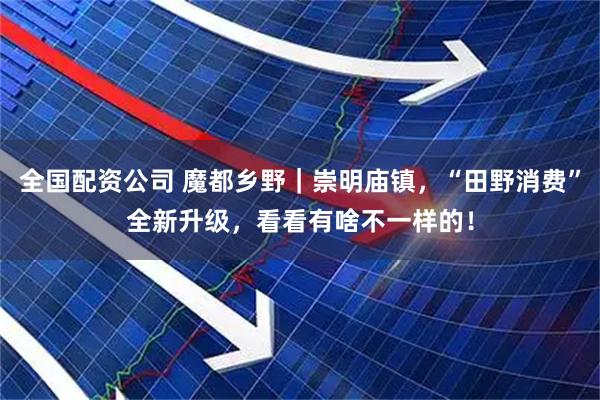 全国配资公司 魔都乡野｜崇明庙镇，“田野消费”全新升级，看看有啥不一样的！